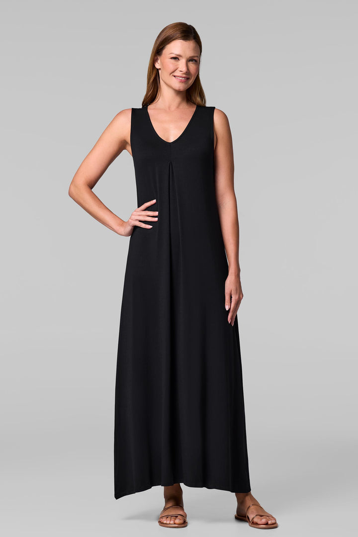 coolibar Women's Coco Walk Maxi Dress | Black