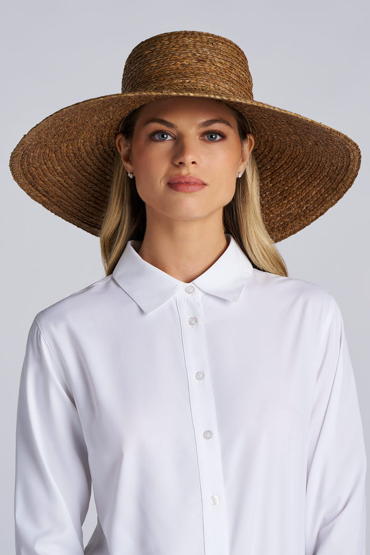 Women's Sun Hat in Raffia Palm | Brown