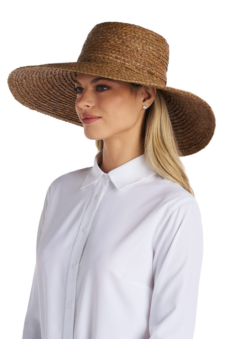 Women's Sun Hat in Raffia Palm | Brown