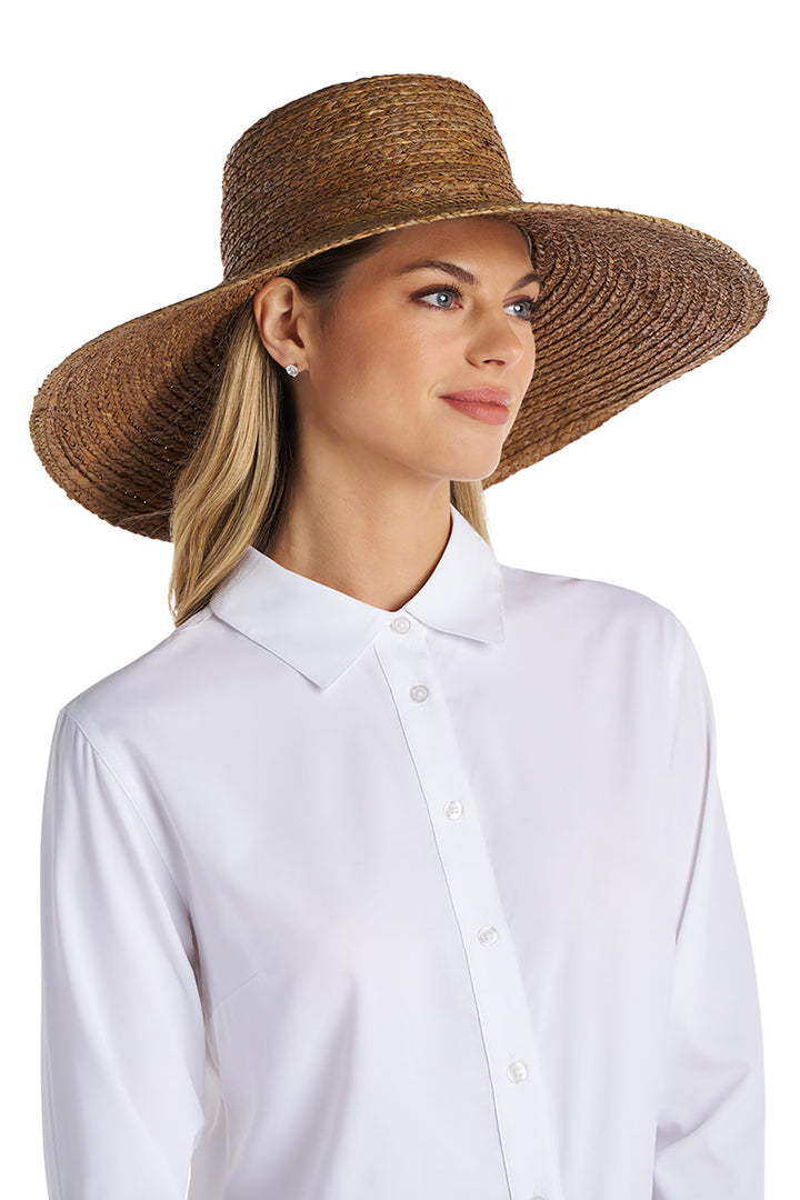 Women's Sun Hat in Raffia Palm | Brown