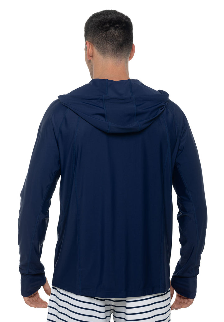 Men's Swim Hoodie Navy UPF 50+