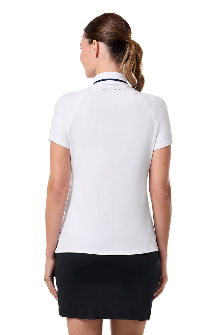 Women's CourtLine Short Sleeve Polo | Arctic Blue UPF 50+ Women's CourtLine Short Sleeve Polo | Arctic Blue UPF 50+