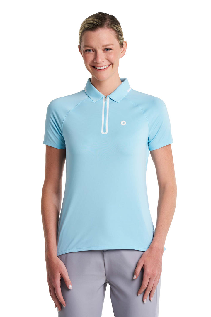 Women's Short Sleeve Sports Polo | Arctic Blue