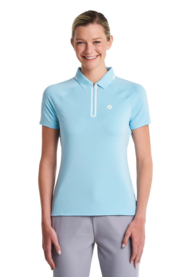 Women's Short Sleeve Sports Polo | Arctic Blue