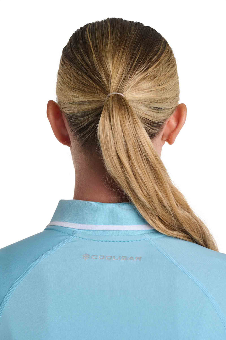 Women's Long Sleeve Golf Polo | Arctic Blue