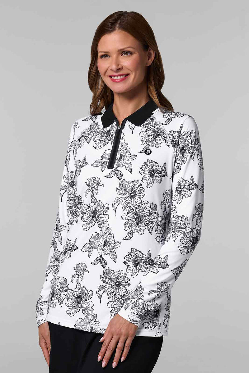 Color_White/Black Perfect Peony