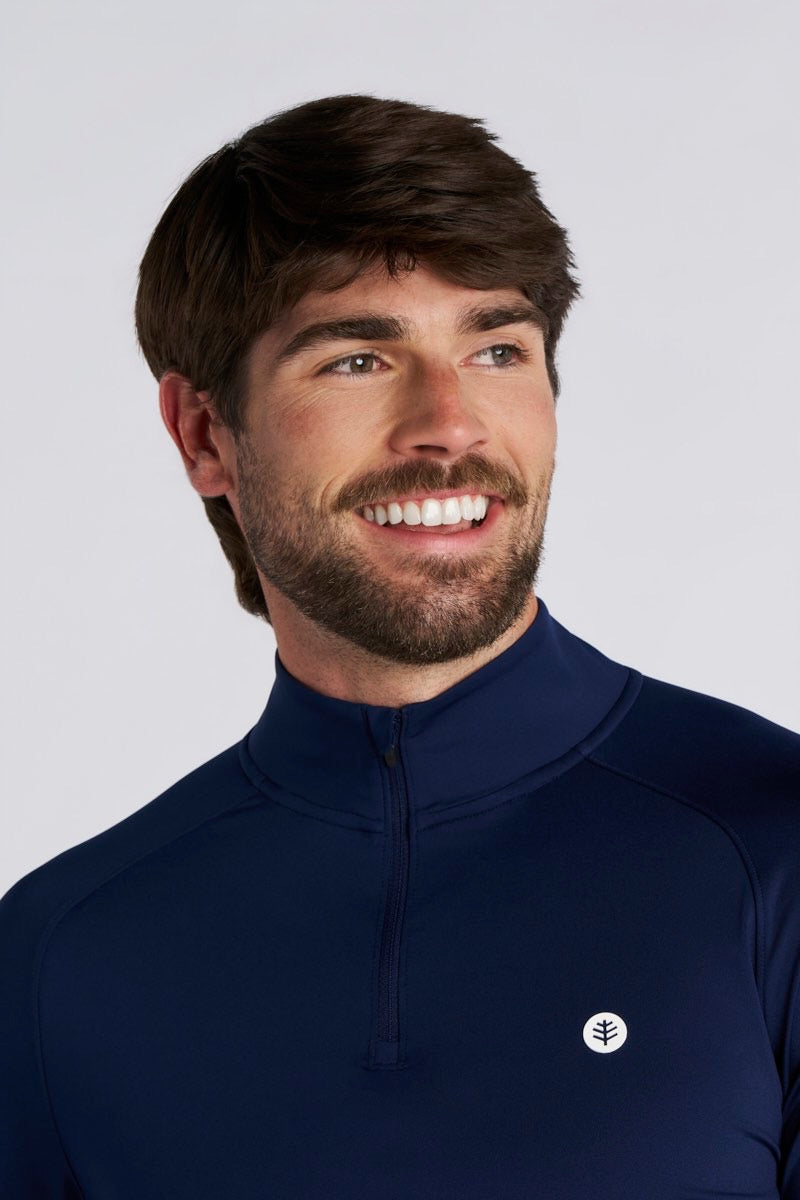 Men's Fairway Golf Pullover | Navy UPF 50+