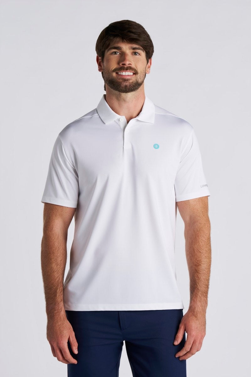Men's CenterCourt Short Sleeve Polo | White UPF 50+