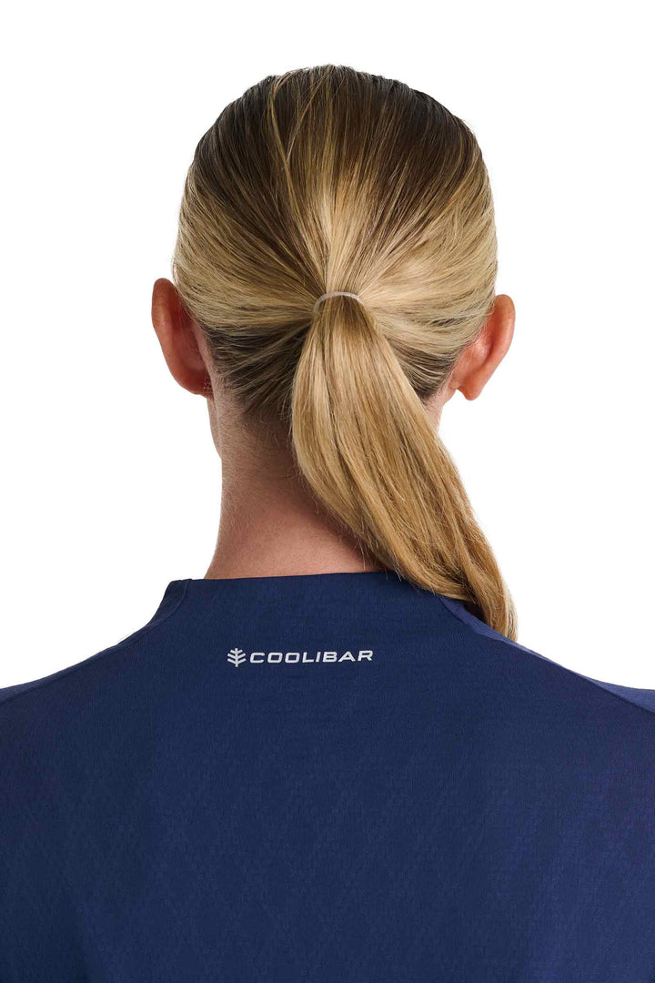 Women's Long Sleeve Pullover | Navy Diamond Jacquard