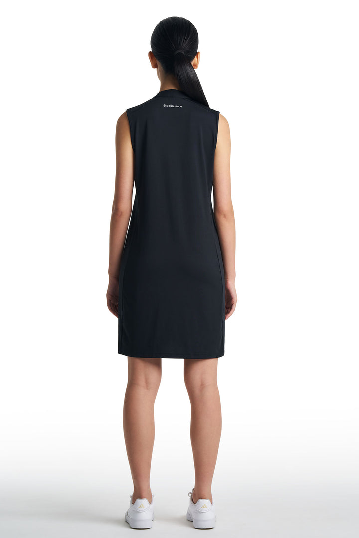 Coolibar Women's Backspin Golf Sleeveless Dress UPF 50+, Black / XXL Coolibar Women's Backspin Golf Sleeveless Dress UPF 50+, Black / XXL