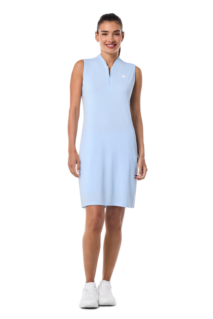 Women's Backspin Sleeveless Golf Dress | White/Black Perfect Peony UPF 50+ Women's Backspin Sleeveless Golf Dress | White/Black Perfect Peony UPF 50+