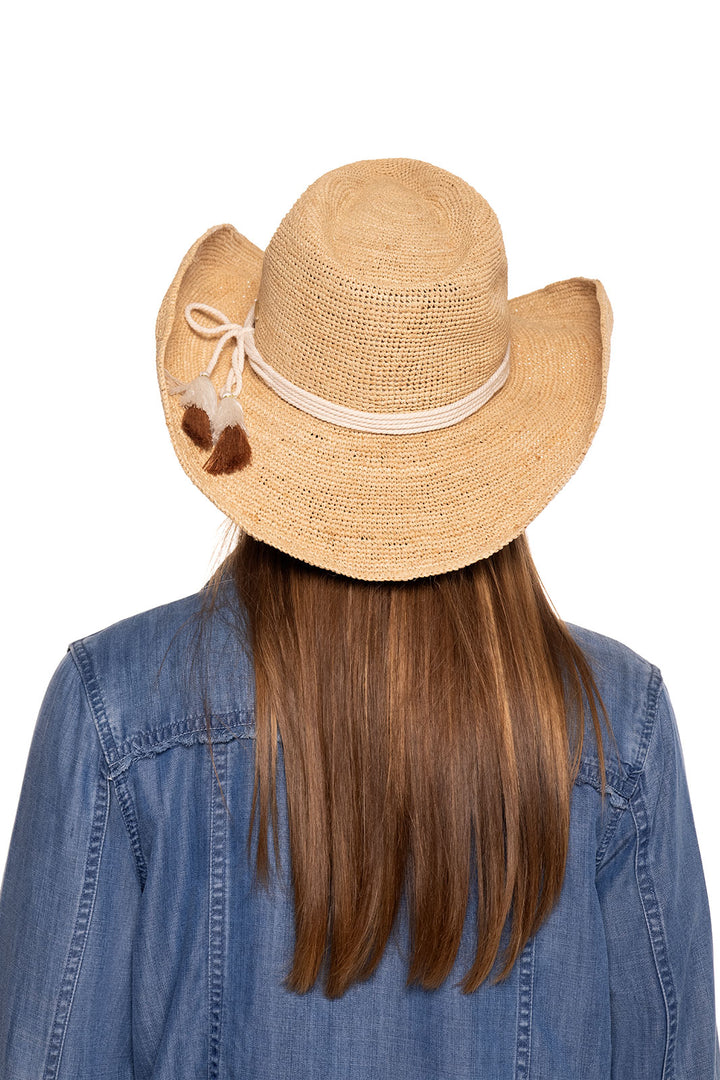 Raffia Wide Brim Western Hat | Natural UPF 50+