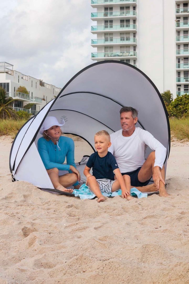 pro beach pop up tent Soltent Instant Pop-Up Beach Tent | Silver | UPF 50+