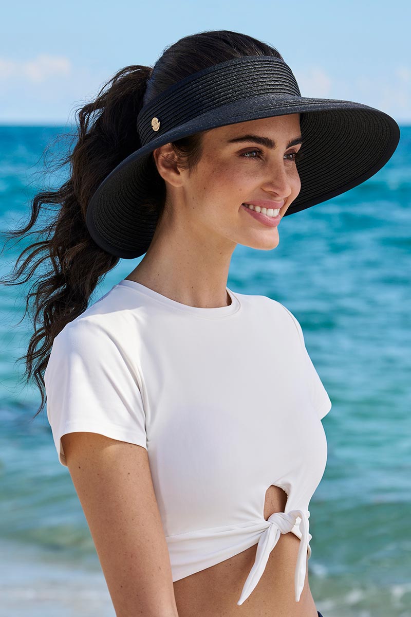 Rolled Braid Visor | Black