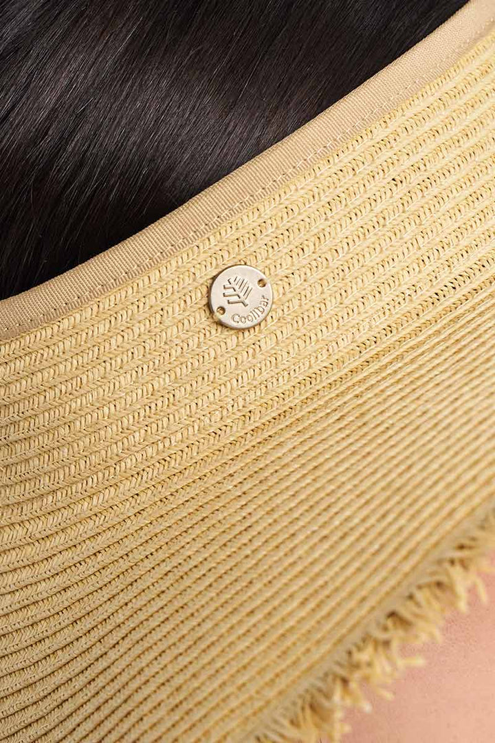 Women's Frayed Coolibar Rolled Packable Braid Visor | Toast