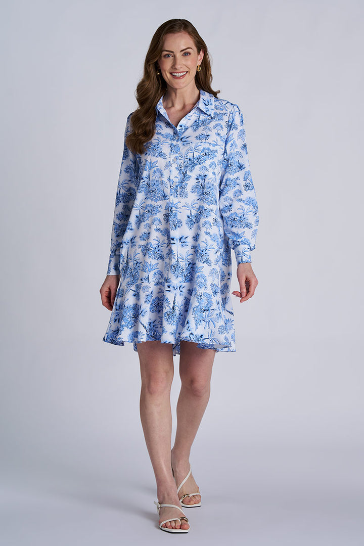 wedding guest navy blue dress Port Authority LW100 Ladies Long Sleeve Carefree Poplin Shirt