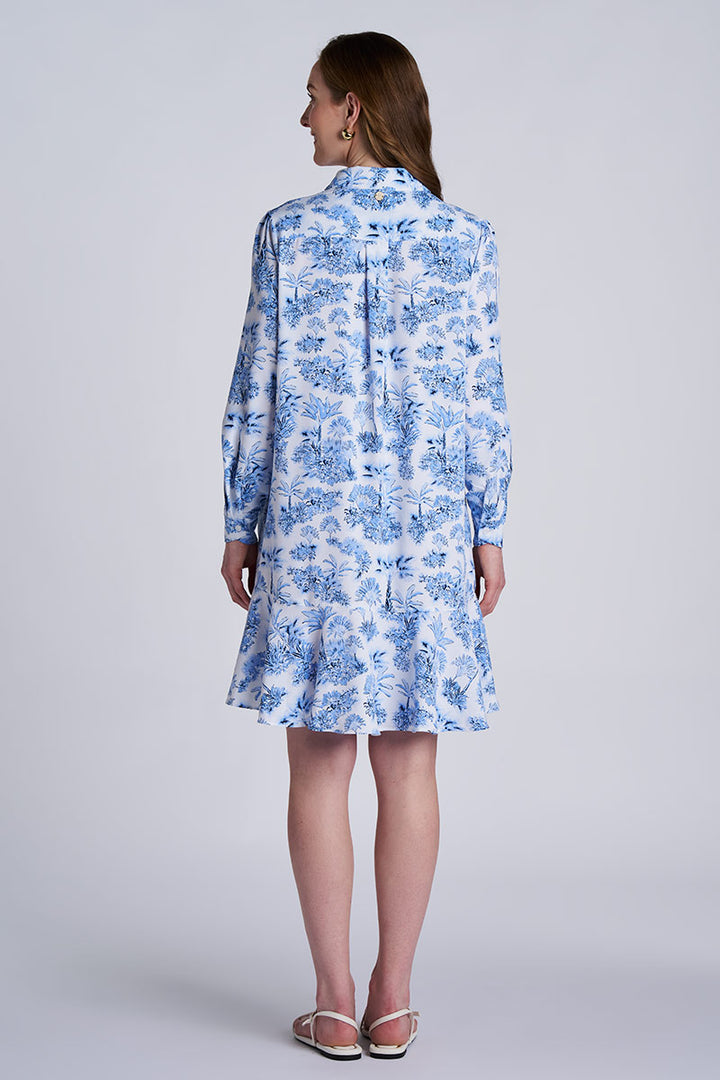 Women's Castaneda Flared Shirt Dress with Long Sleeves