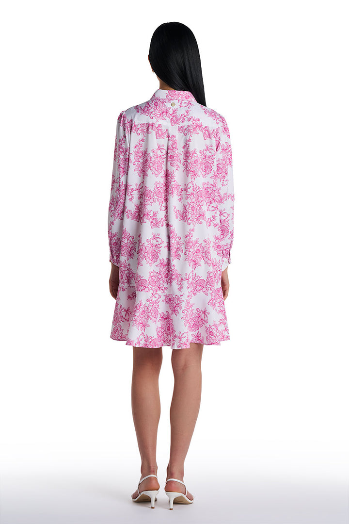 Women's Castaneda Flared Shirt Dress with Long Sleeves