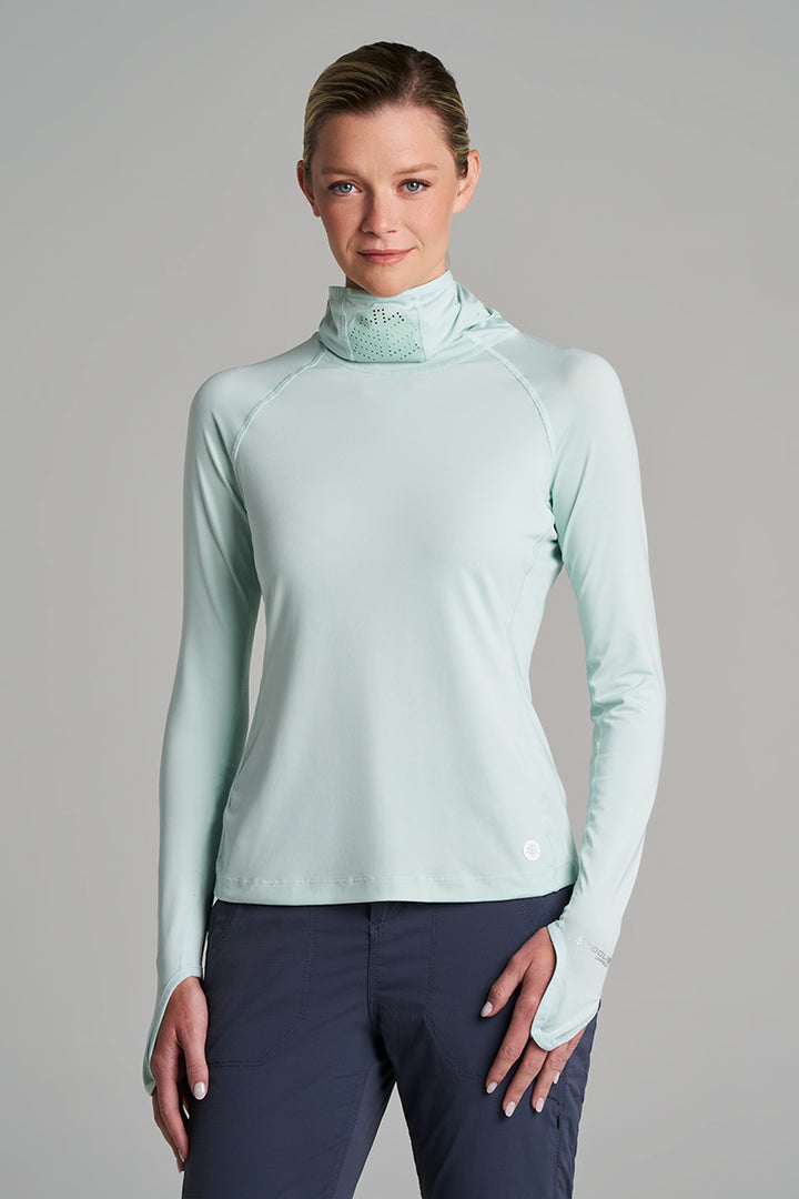 Women's Vented Sun Hoodie | Misty Aqua