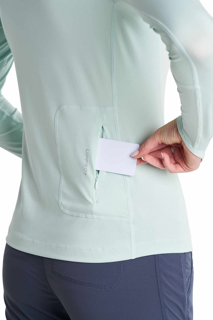Women's Vented Sun Hoodie | Misty Aqua
