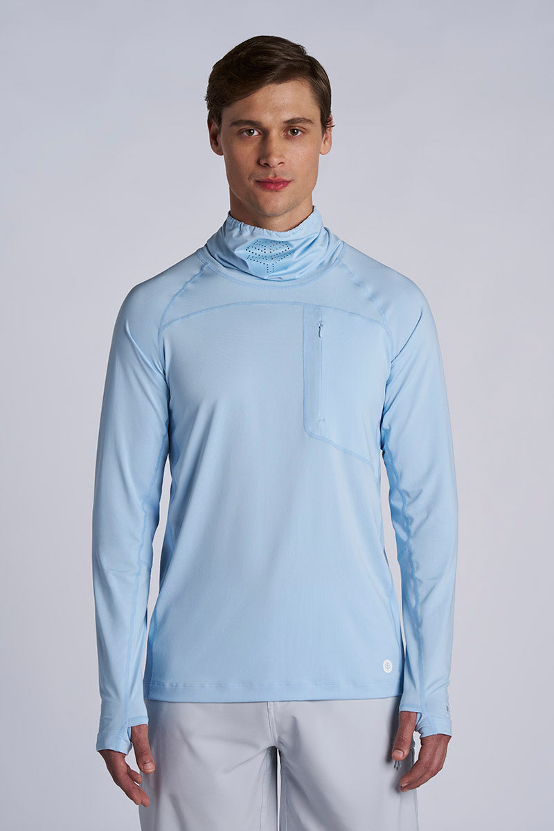 Men's Andros Vented Fishing T-Shirt | Light Blue UPF 50+