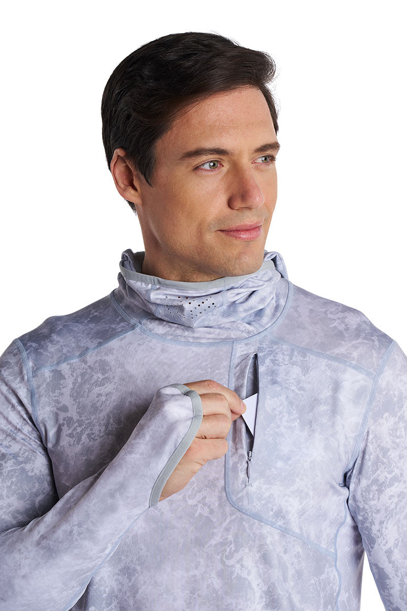 Men's Vented Andros Fishing Hoodie | Slate UPF 50+