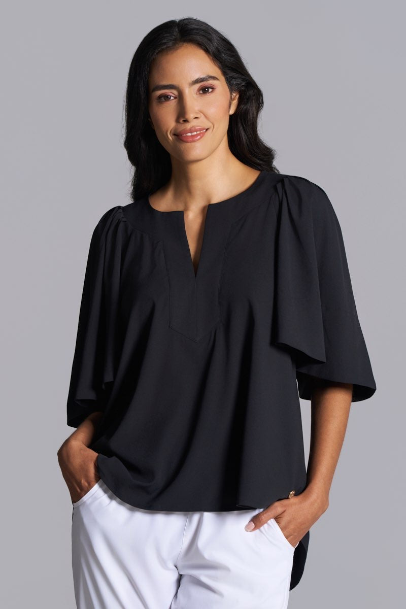 Women's Miami Springs Flutter Sleeve Blouse | White UPF 50+