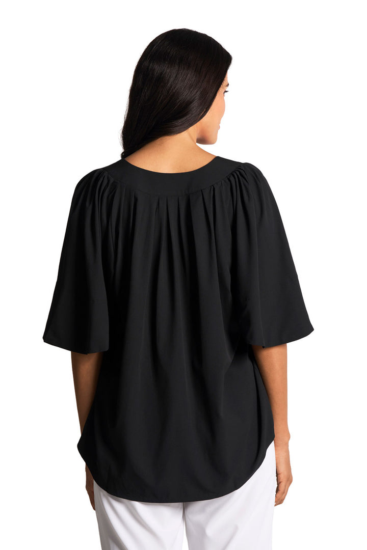 Flutter Sleeve Blouse | Black
