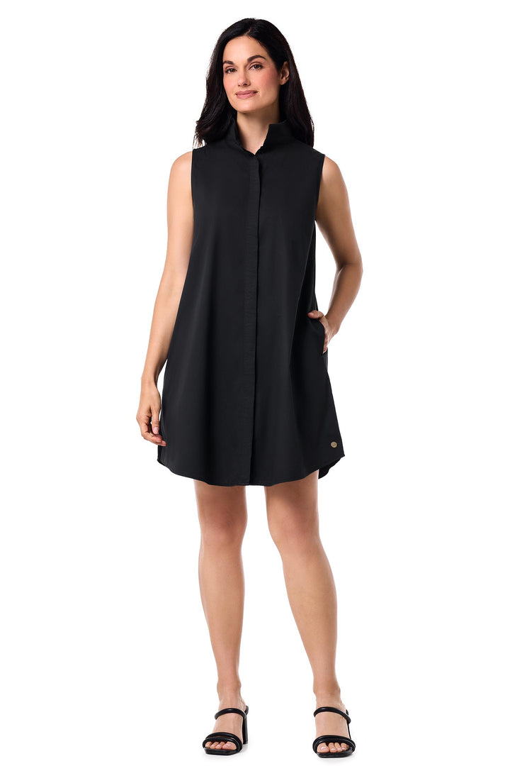 Coolibar Women's Sleeveless UPF50+ Mini Dress, Black Size S Coolibar Women's Sleeveless UPF50+ Mini Dress, Black Size S