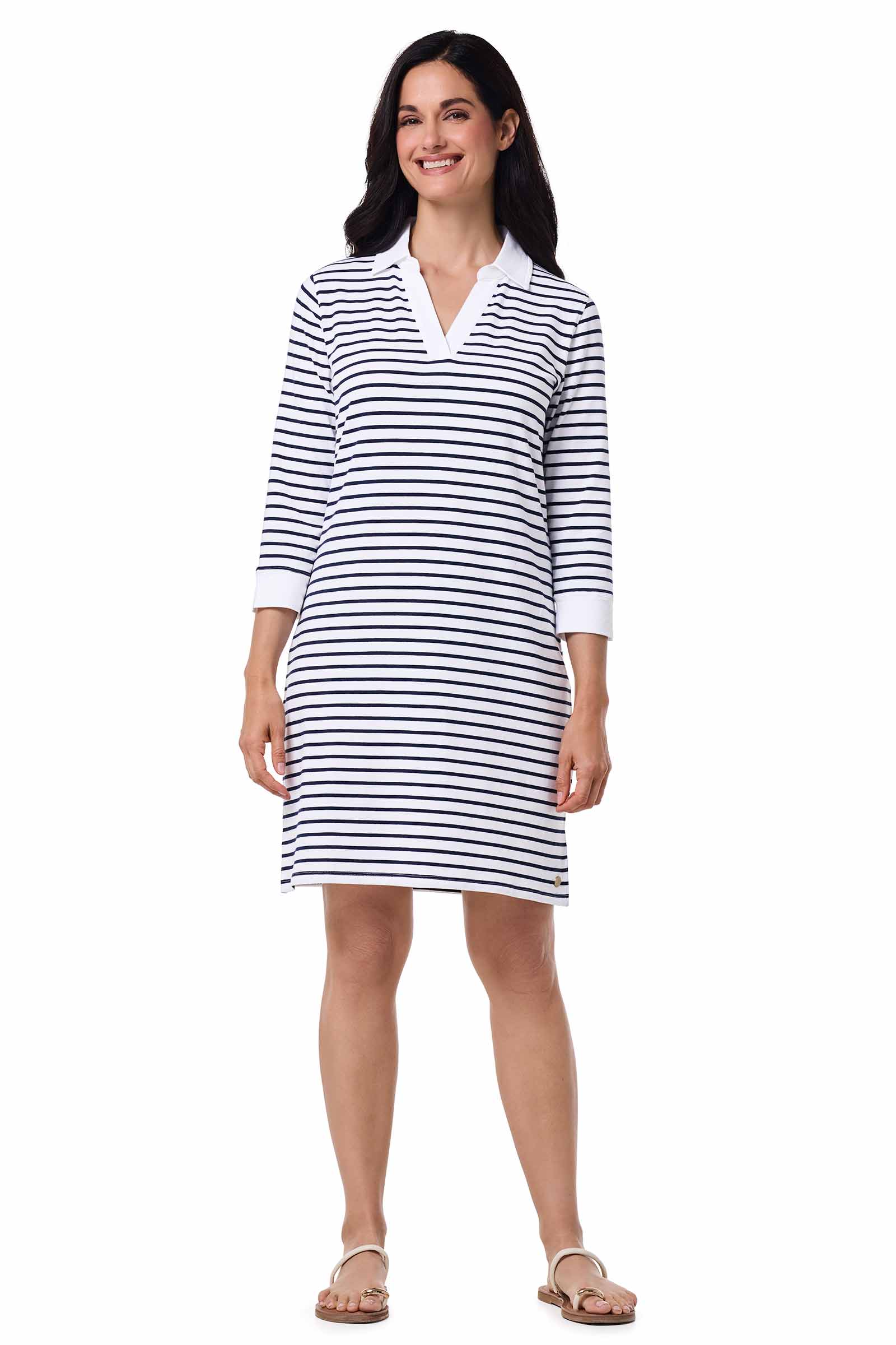 Color_White/Navy Stripe