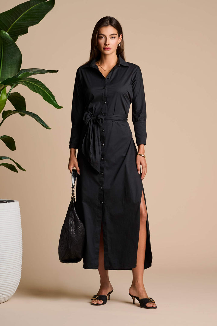coolibar malta travel shirt dress Women's Malta Travel Dress | White/Periwinkle Stripe | UPF 50+
