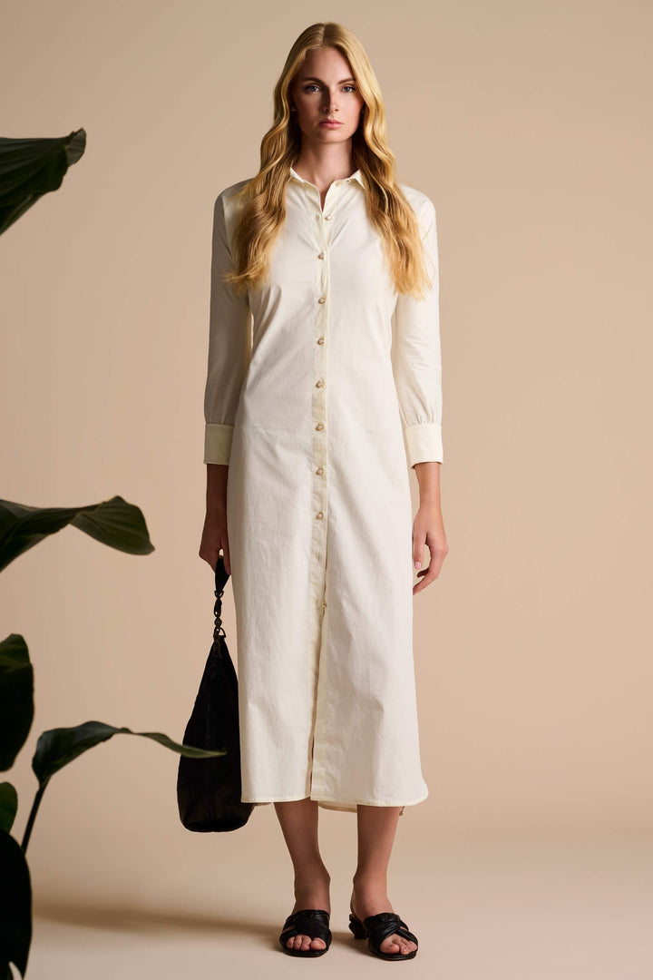 coolibar shirt dress Coolibar Women's UPF50+ Shirt Dress, Vanilla, Long Sleeves, Tie Waist, Size L