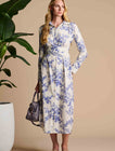 The Captiva 2.0 Shirt Dress | Vanilla China Blue Damask