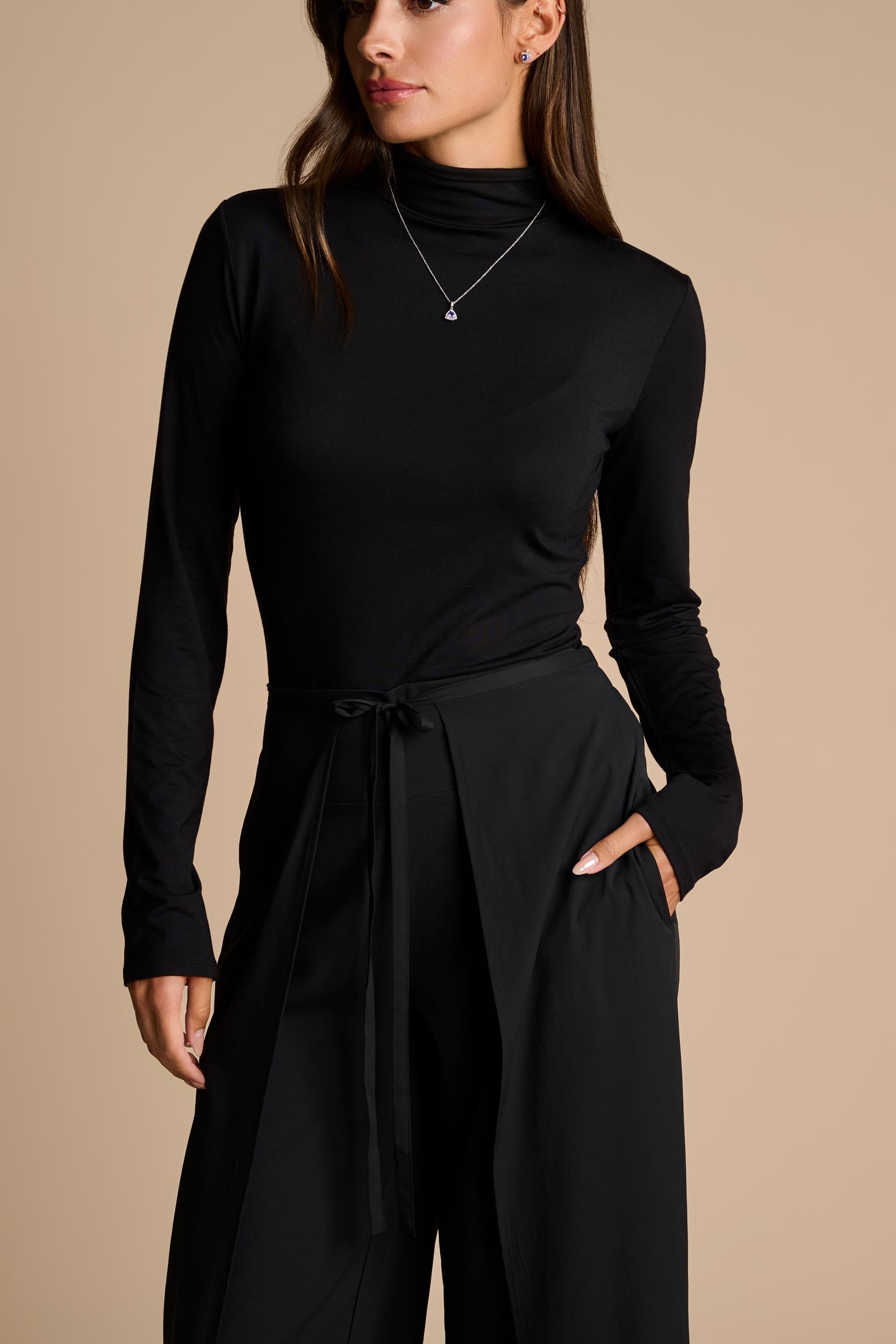 Roule Turtleneck Top | Black UPF 50+ Roule Turtleneck Top | Black UPF 50+