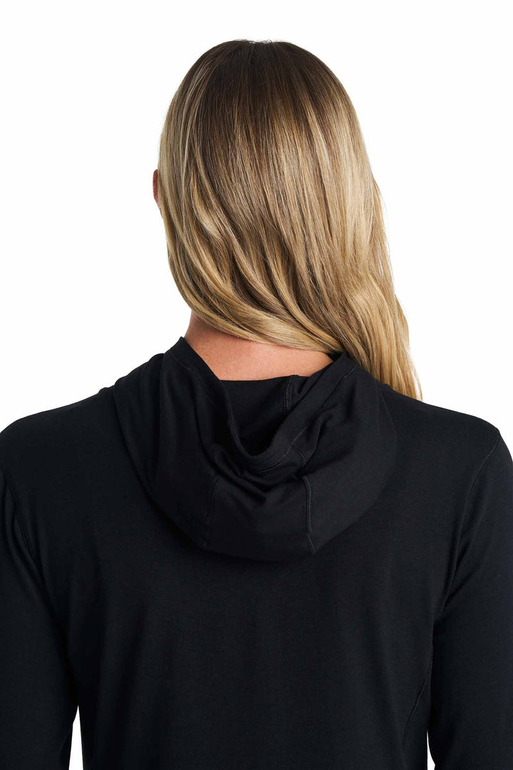 Cover-Up Dress with Half-Zip | Black