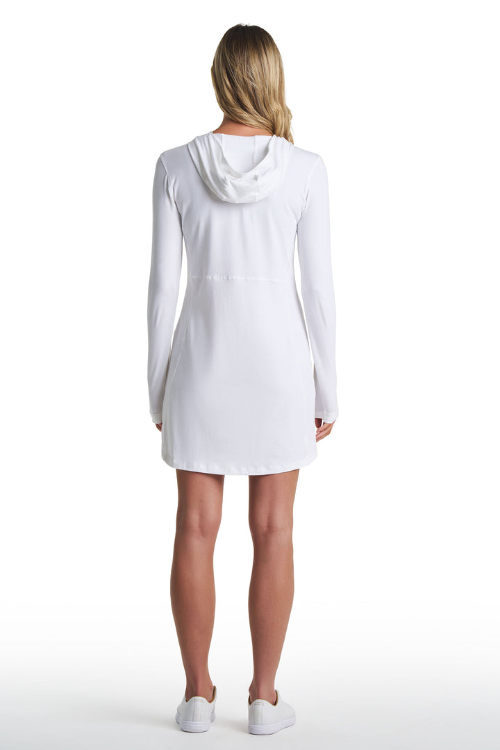 Cover-Up Dress with Half-Zip | White