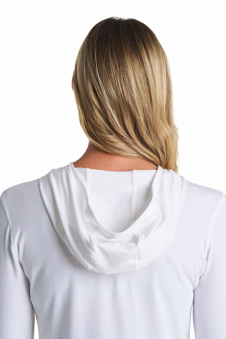 Cover-Up Dress with Half-Zip | White