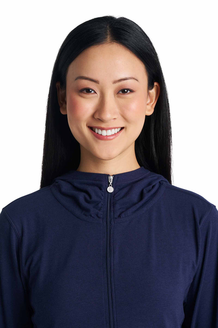 Cover-Up Dress with Half-Zip | Navy