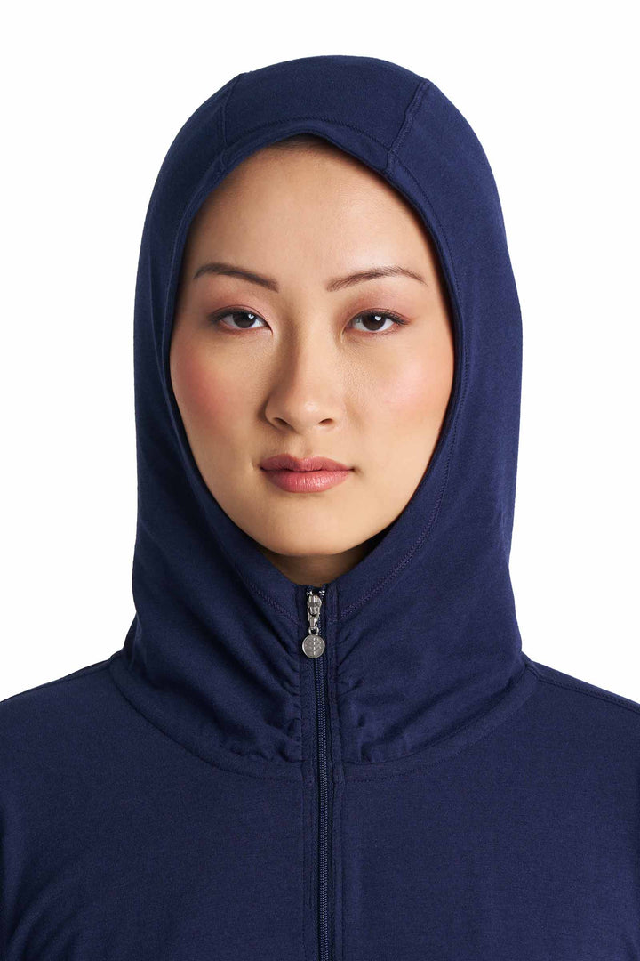 Cover-Up Dress with Half-Zip | Navy