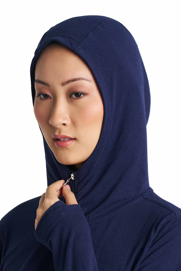 Cover-Up Dress with Half-Zip | Navy