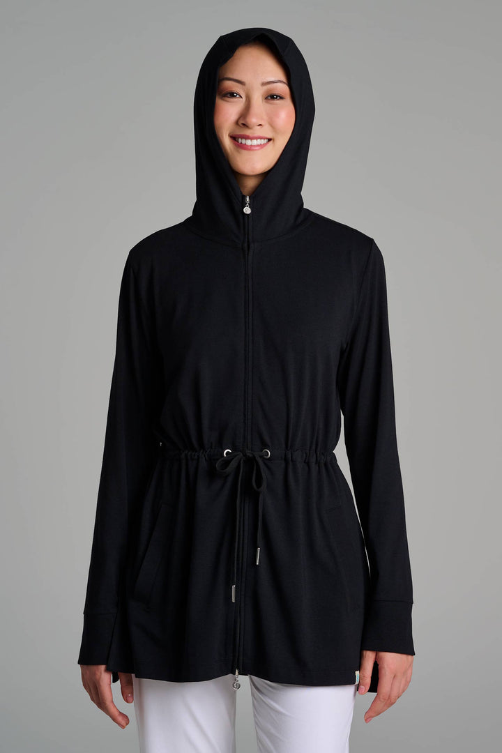 Women's Hoodie with Adjustable Waist | Black