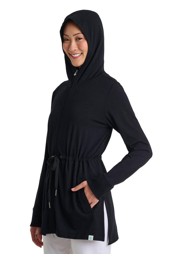 Women's Hoodie with Adjustable Waist | Black