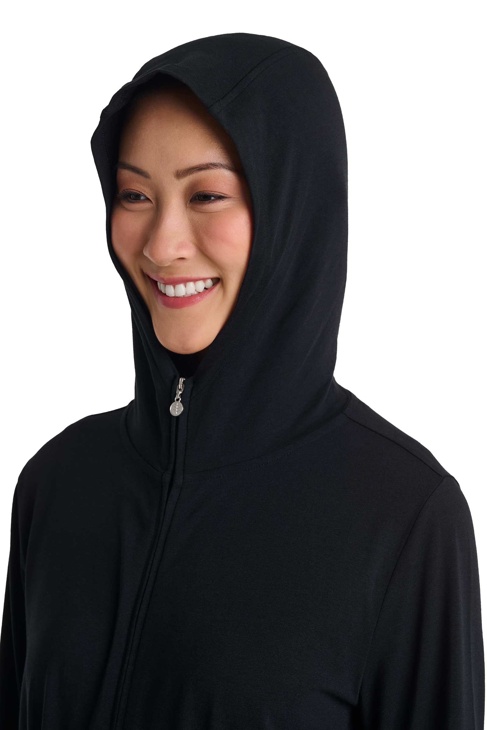 8 YARDS Women’s Nakawata BIG HOODIE Women's Waterfront Hoodie with Adjustable Waist | Navy UPF 50+