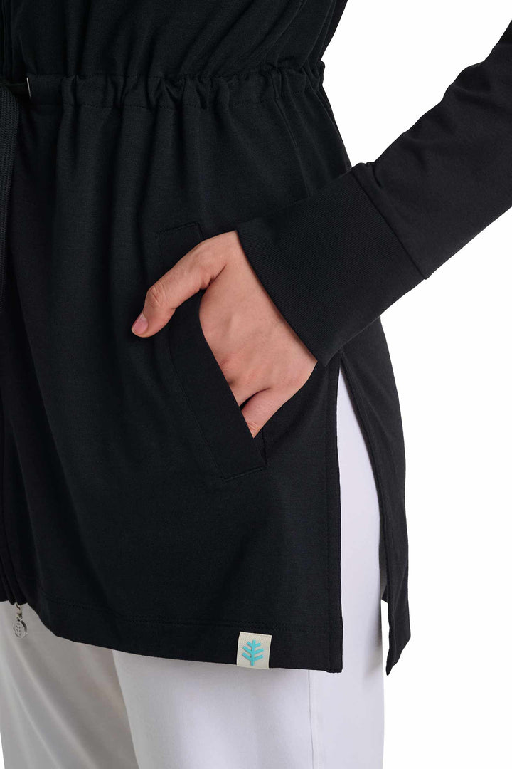 Women's Hoodie with Adjustable Waist | Black