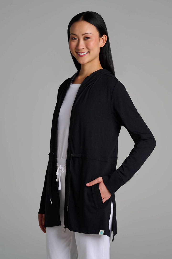 Women's Hoodie with Adjustable Waist | Black