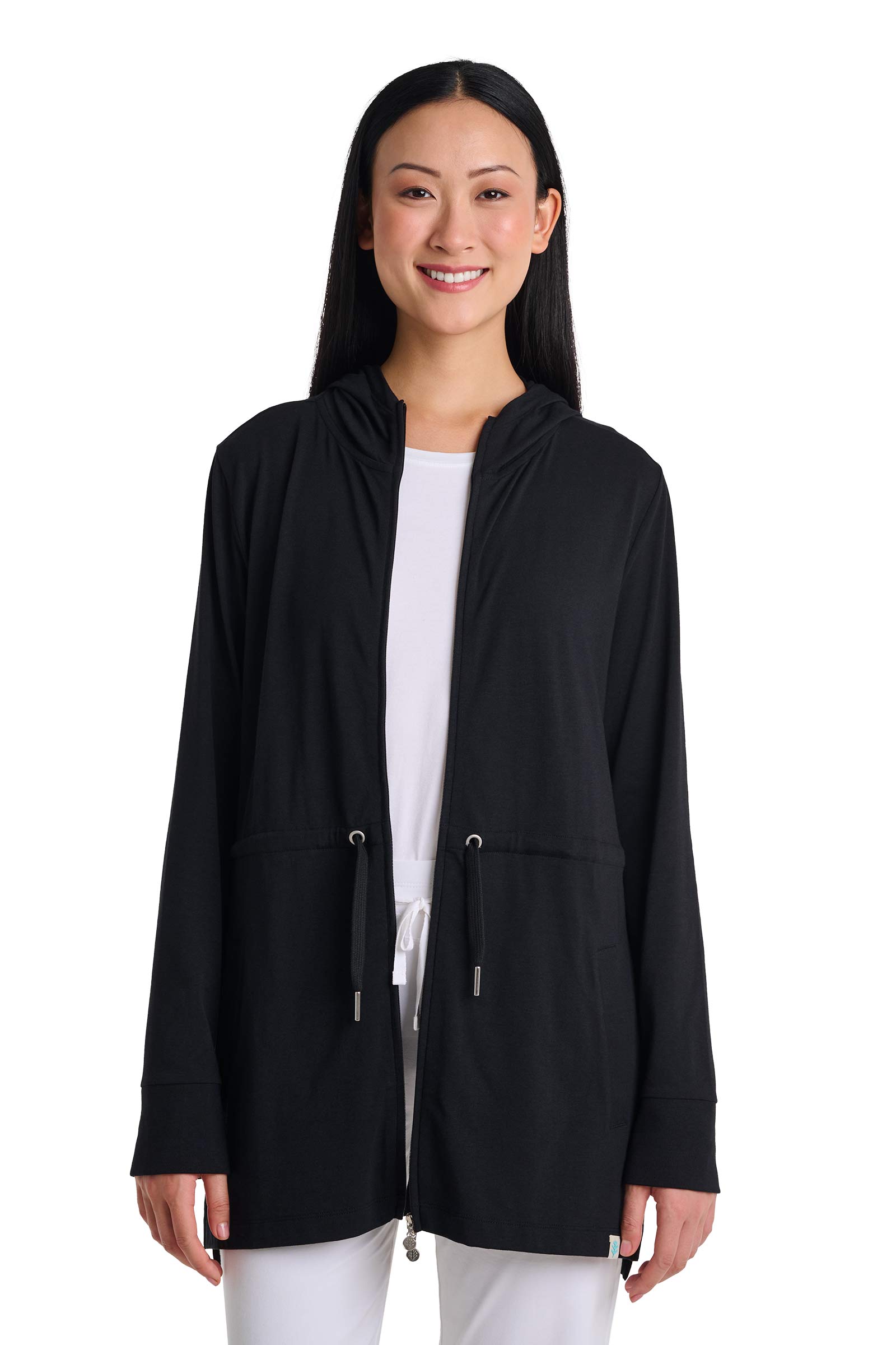 Women's Hoodie with Adjustable Waist | Navy UPF 50+