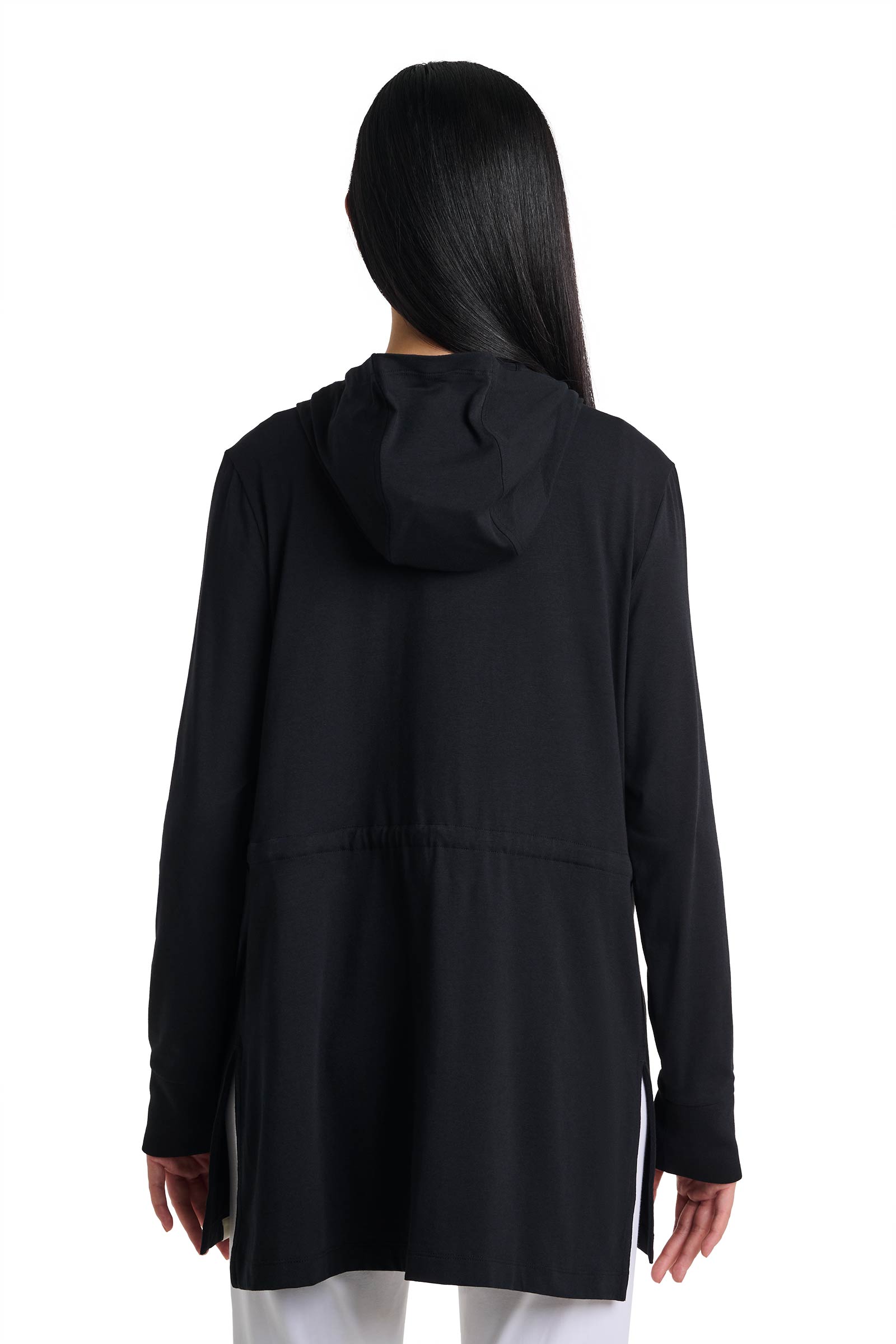 Women's Waterfront Hoodie with Adjustable Waist | Black UPF 50+