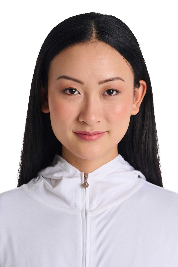 Women's Hoodie with Adjustable Waist | White