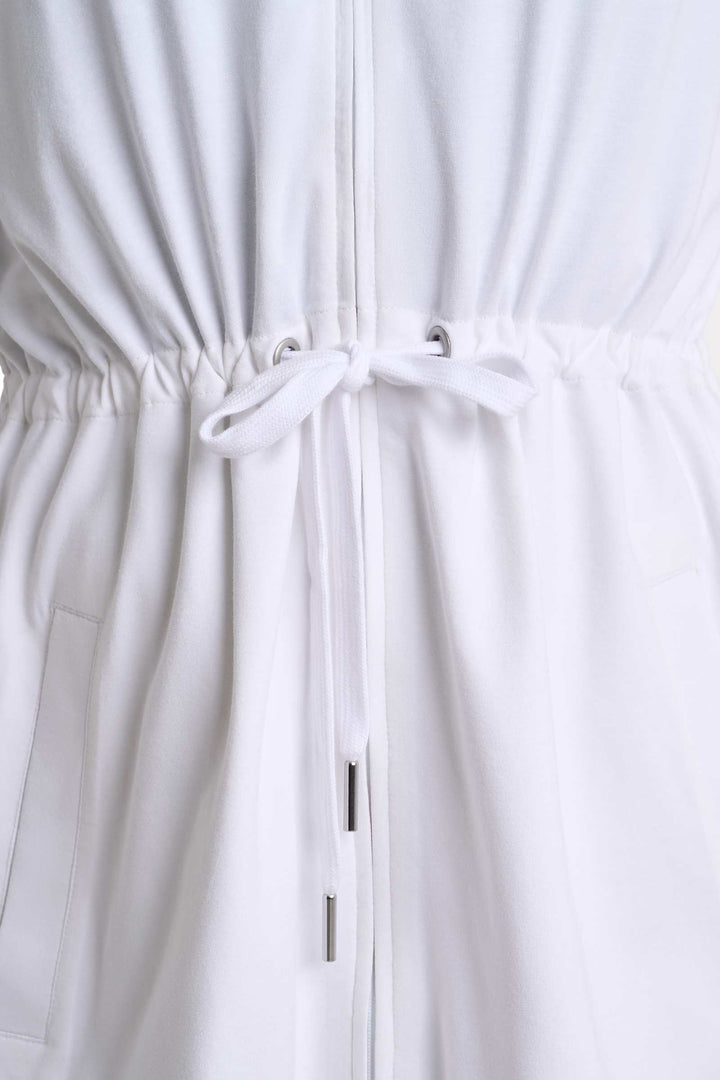 Women's Hoodie with Adjustable Waist | White