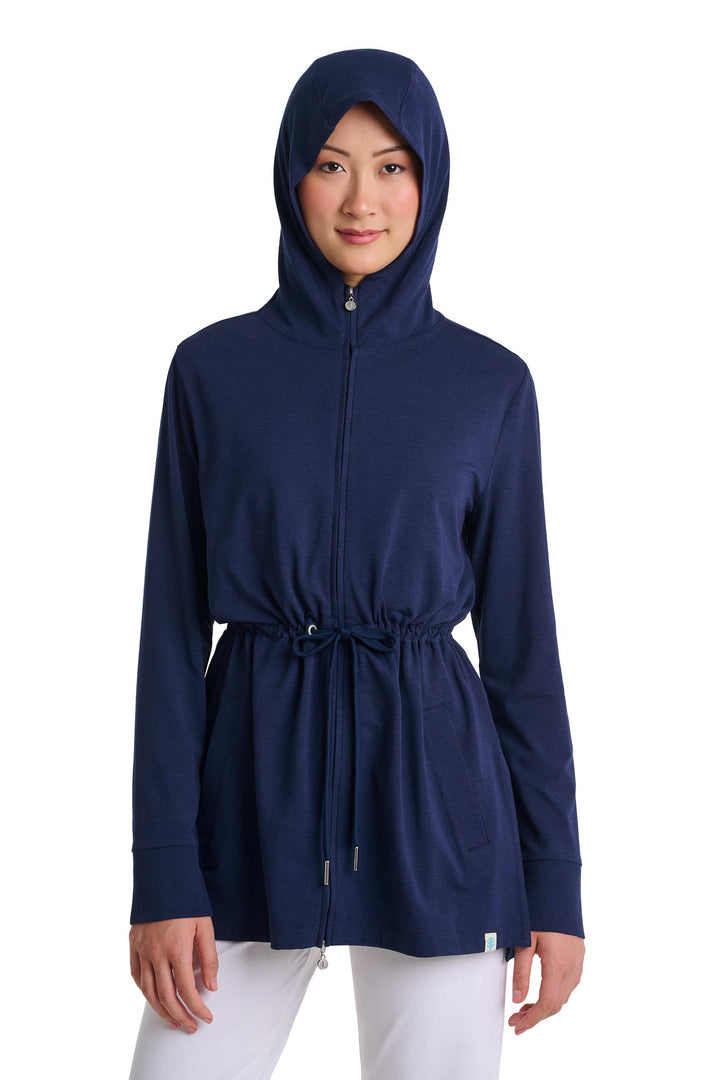 Women's Hoodie with Adjustable Waist | Navy